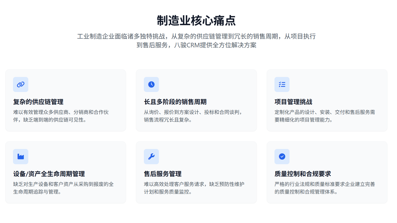 制造業(yè)核心痛點